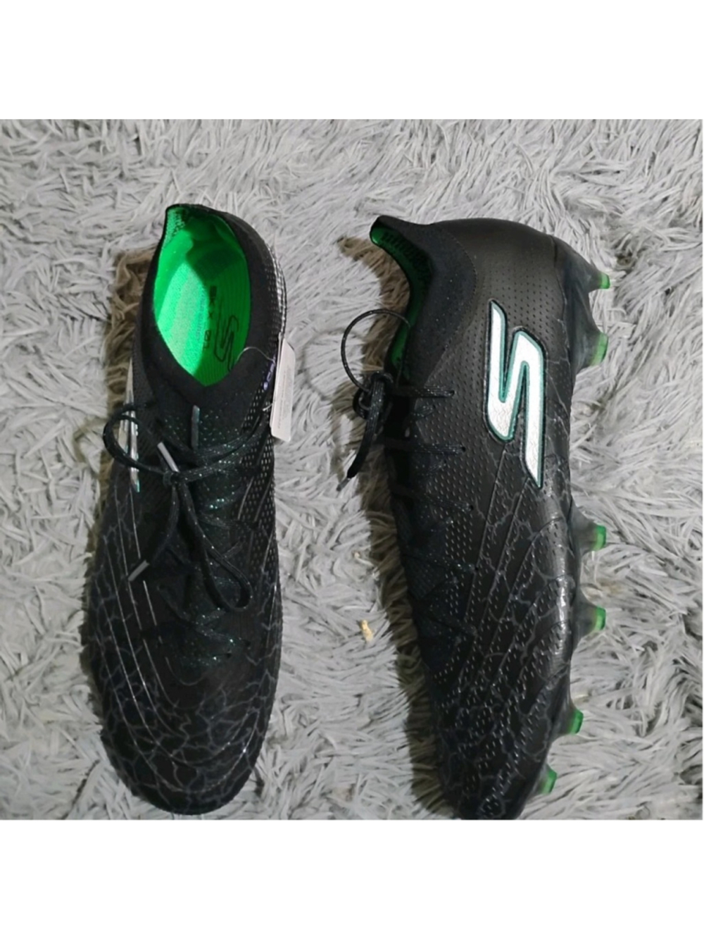 Skechers SKX 01 1.5 High Elite Men's Sz 12.5 FG Black Soccer Cleats